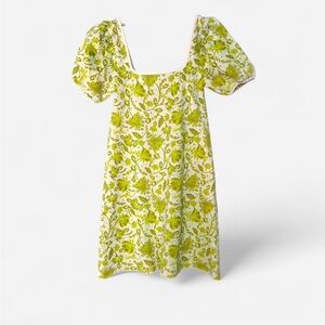 Zara Floral Yellow and Cream Dress